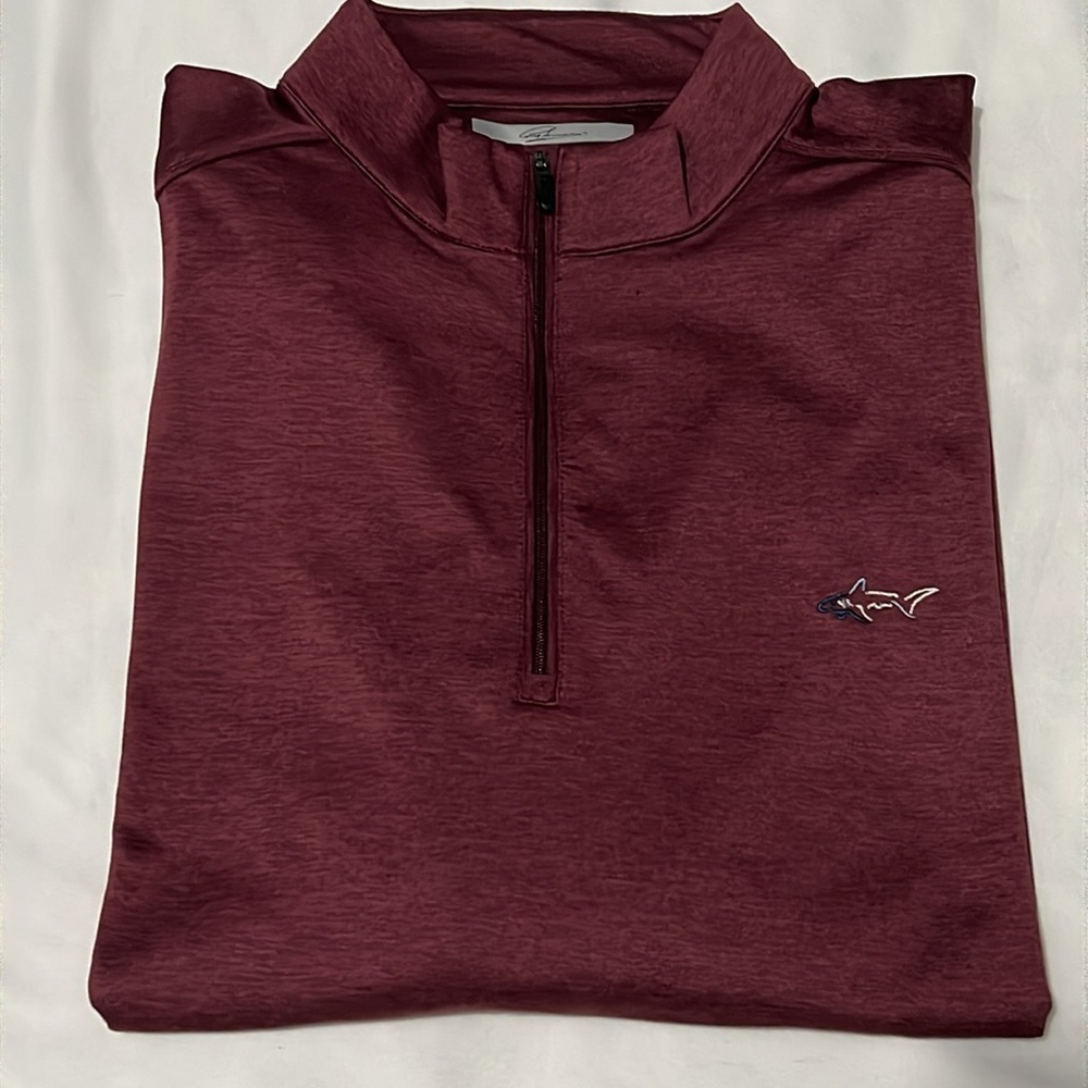 Greg Norman Burgundy Long Sleeve Quarter Zip